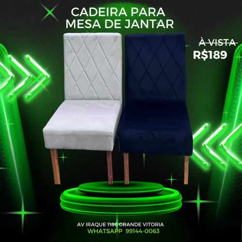 Cadeira para mesa de jantar com pés de madeira 