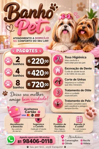 BANHO PET CAMARAGIBE ALDEIA RECIFE OLINDA
