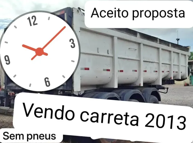 Vendo Carreta Caçamba 2013 quitada em dias só transferir