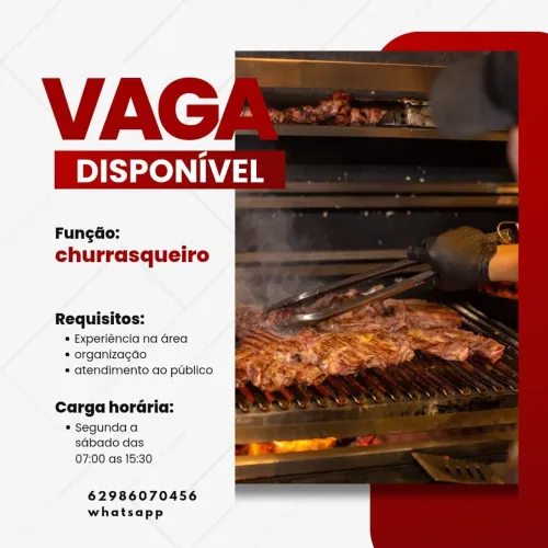 vaga de churrasqueiro