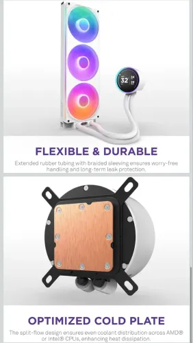 Watercooler NZXT Kraken Elite 420 RGB V2, Branco, RL-KR42E-W2
