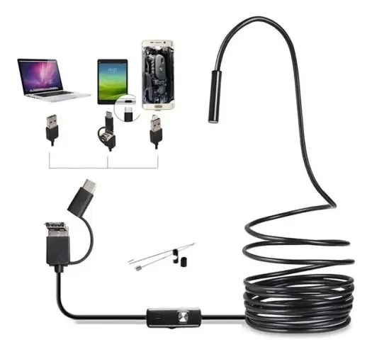 Câmera Inspeção Sonda Endoscópica Android Pc Usb
