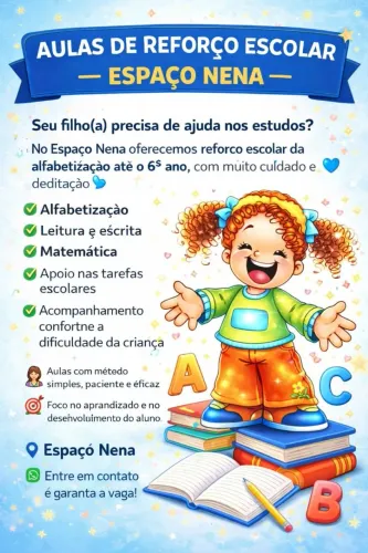 Aulas de Reforço Escolar // Cuida-se de criança