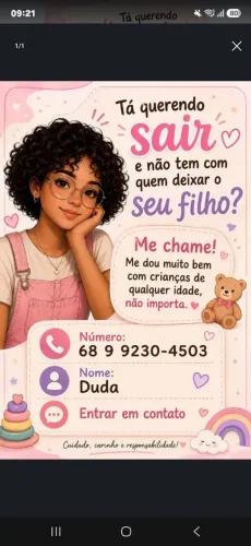 Se você quer sair e não tem como quem deixar seu filho(a)