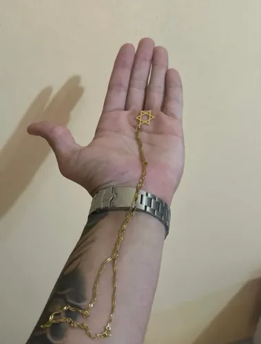 ? Cordão Ouro 18K 750 + Pingente Estrela de Davi - 4,8g ?