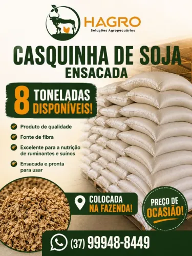Casquinha de soja ensacada 