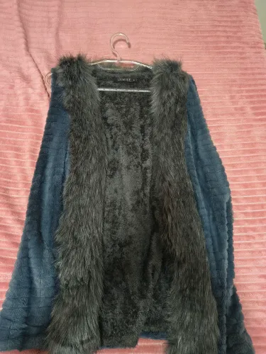 Colete cinza peludinho