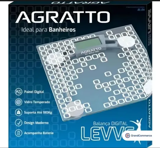Balança Agratto Resid. Levve Vidro Cap 180kg