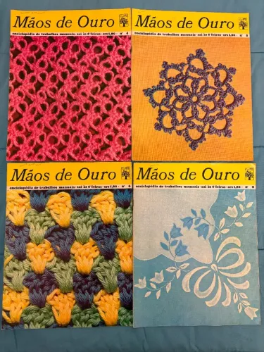 Revistas De Artesanato Mãos De Ouro - Kit Com 9 Revistas