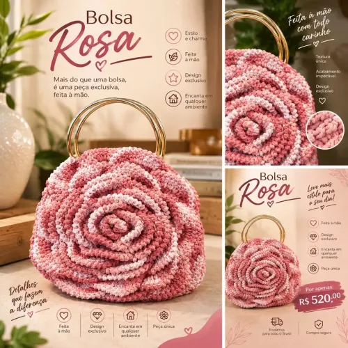 Bolsa Rosa Flower