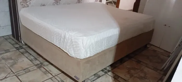 Cama box casal base + colchao