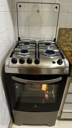 Fogão 4 bocas inox - Electrolux