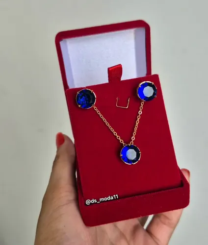 Conjunto Ponto de Luz Azul presente de Dia Das Mães