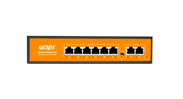 Switch De Rede Haiz 6 Portas Poe + 2 Uplink Giga 10/100/1000mbps