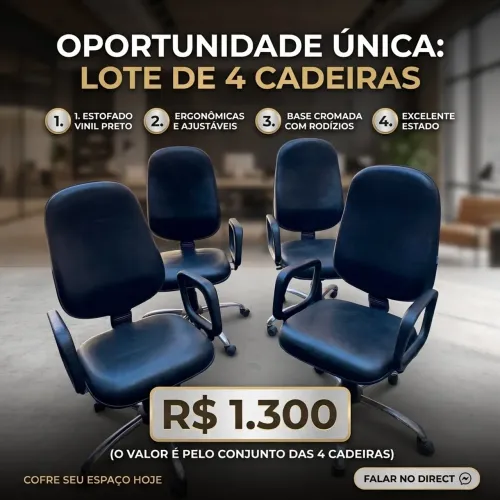 4 Cadeiras giratórias