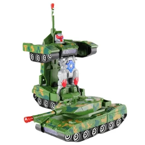 Brinquedo Tanque De Guerra Que Vira Robô Transformers - R$ 84,99