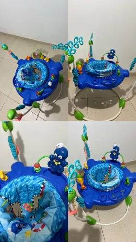 Carrinho de bebê e jump 