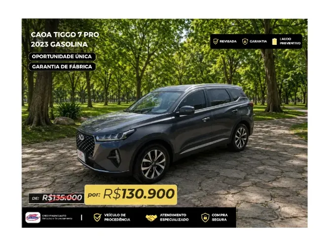 Chery Tiggo 7 Pro 1.6 Turbo 16V Aut. 2023