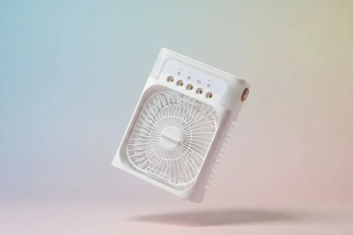 Ventilador e Umidificador de Mesa com Luz Led