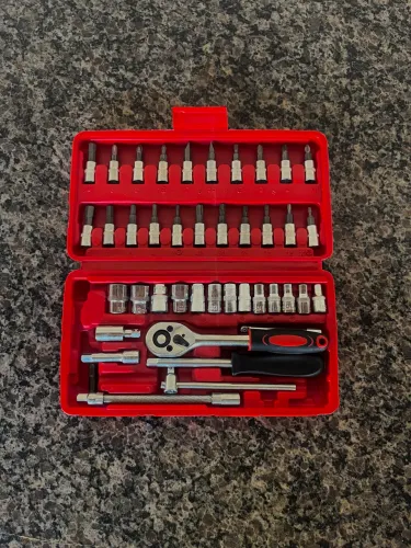 Kit de Ferramentas Maleta Catraca 46 Peças - NOVO