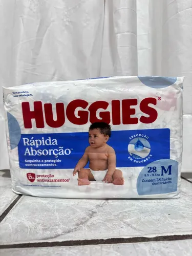 Fralda Huggies - Tamanho M - 28 unidades