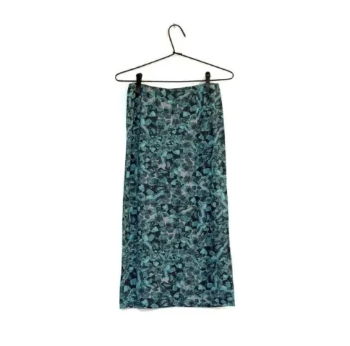 Saia verde estampada Animale M