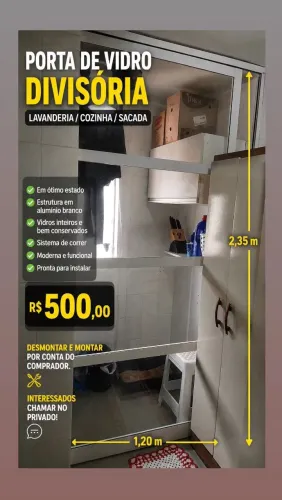 Porta de vidro/divisória 