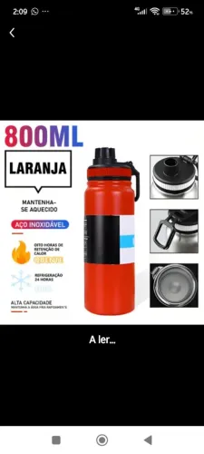 Garrafa térmica aço inoxidável