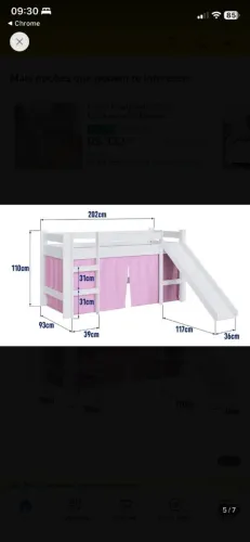 Cama escorregado