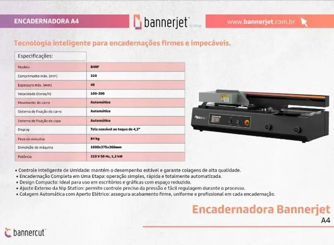 Encadernadora A4 automática para produção profissional