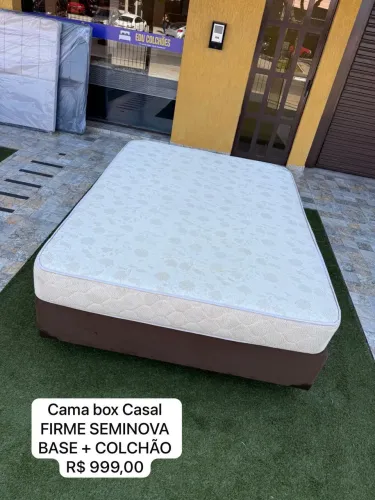 Cama Box Casal FIRME SEMINOVA - ENTREGO