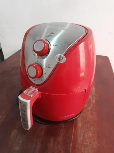 Fritadeira Elétrica Vermelha Air fryer