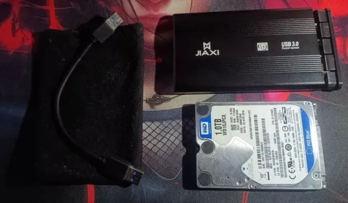 HD Externo 1TB WD + Case USB 3.0 Preto - Ideal para PS4/Xbox