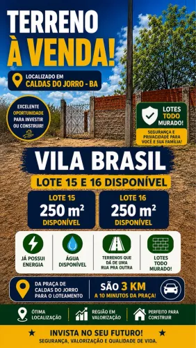 Terrenos em Caldas do Jorro-BA 