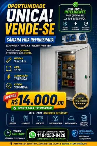 CÂMARA FRIA SEMI NOVA
