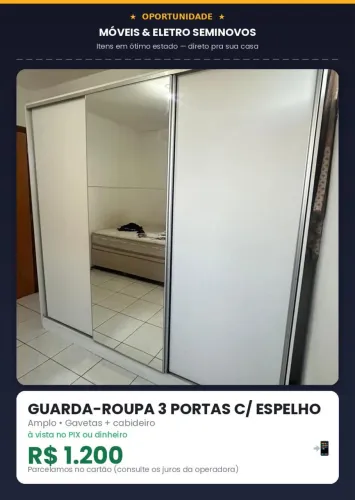Liquidação Guarda Roupa Semi Novo