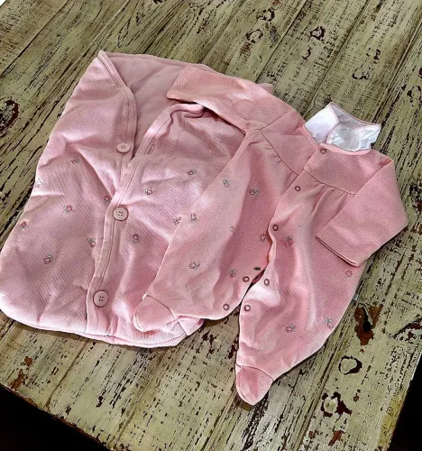 Saída Maternidade Rosa para Bebê Recém Nascido