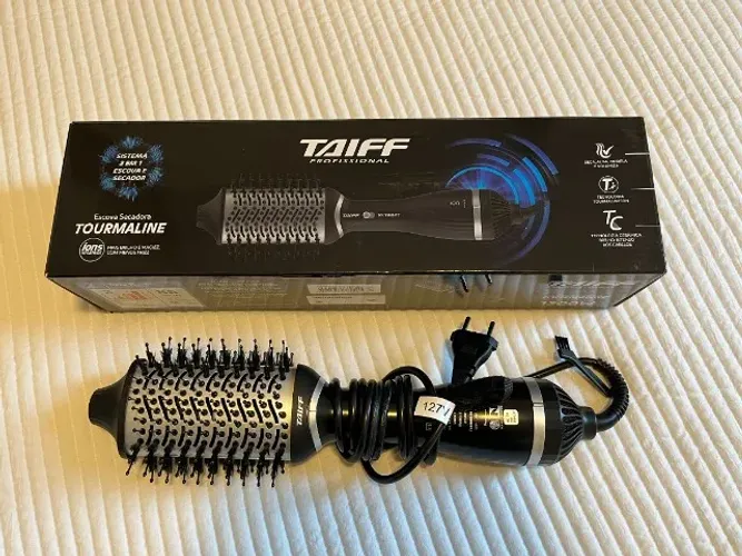 Escova Secadora Taiff Tourmaline 1200w na caixa Preta E Cinza nova