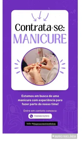 Vaga para manicure