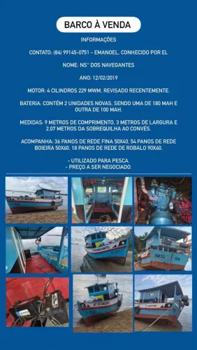 Vende-se barco de pesca