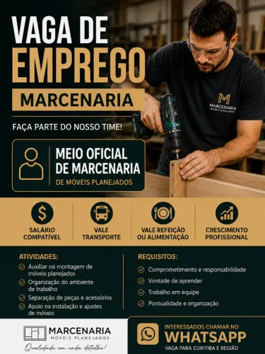 vaga para marcenaria maio oficial
