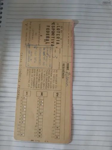 LOTERIA ESPORTIVA ANTIGA
