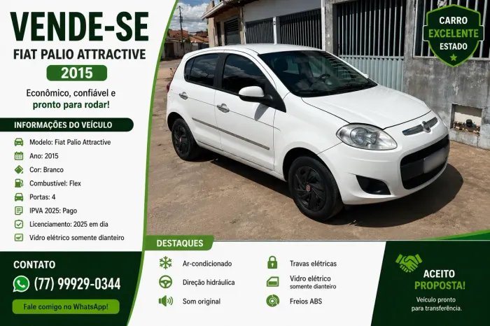 Fiat Palio Attractive 1.0 EVO Fire Flex 8V 5P 2015