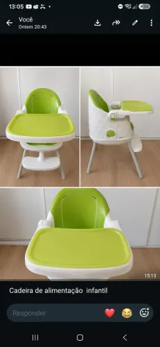 Cadeira de alimentação  infantil 