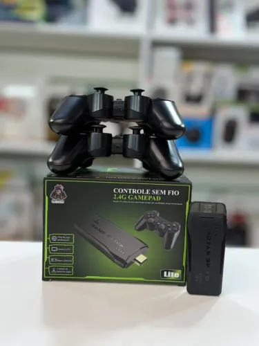 GameStick 10K de Jogos + 2 Controles Sem Fio 