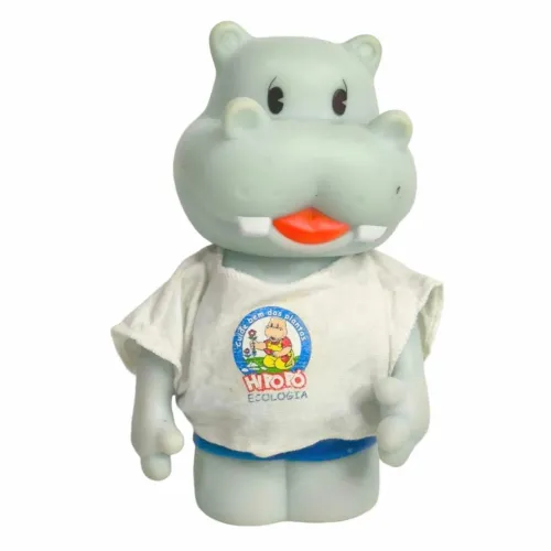 Boneco Bolacha Hipopó - Ecologia (anos 90)