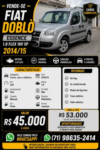 Fiat Doblo Essence 1.8 Flex 16V 5P 2015