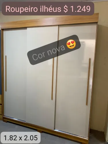 Guarda roupa com portas de correr novo - entrega gratuita 