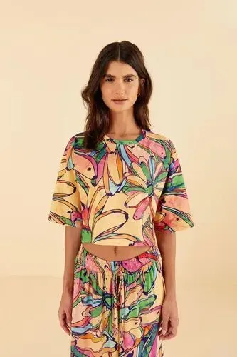 conjunto da FARM Rio estampa tropical "Banana Flora"
