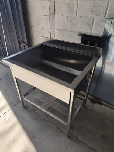 Tanque inox industrial 0,60x0,50m compacto